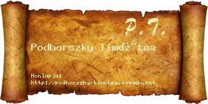 Podhorszky Timótea névjegykártya
